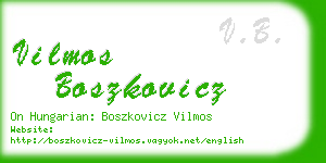 vilmos boszkovicz business card